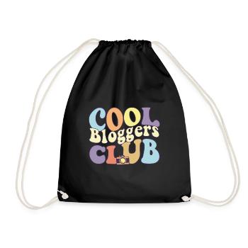 Cool Bloggers Club Influencer Writer Vlogger - Turnbeutel - Schwarz - Vorne