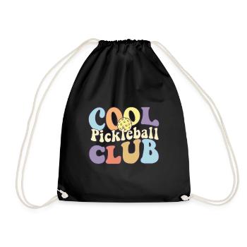 Cool Pickleball Club Dink Squad Pickleball Player - Drawstring Bag - black - Front