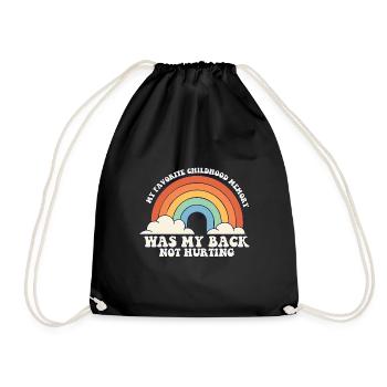 Funny Old People My Favorite Childhood Memory - Drawstring Bag - black - Front