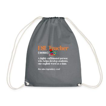 Teacher English Second Language Foreign Language - Drawstring Bag - grey - Front