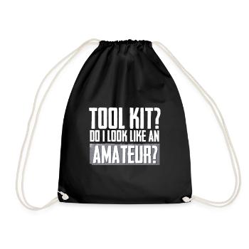 Duct Tape Duct Tape Artisan Masking Tape - Drawstring Bag - black - Front