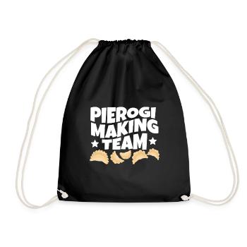 Pierogi Making Team Polish Pride Food Maker - Drawstring Bag - black - Front