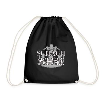 Schach Statt Schule Schachspieler Geschenkidee - Turnbeutel - Schwarz - Vorne