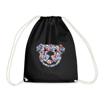 Old English Bulldog - Drawstring Bag - black - Front