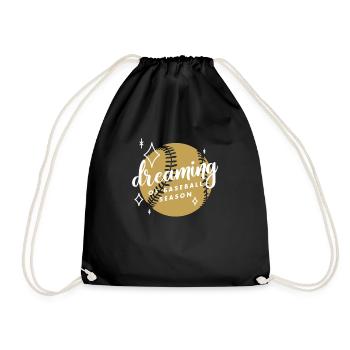 Dreaming of Baseball Season - Drawstring Bag - black - Front