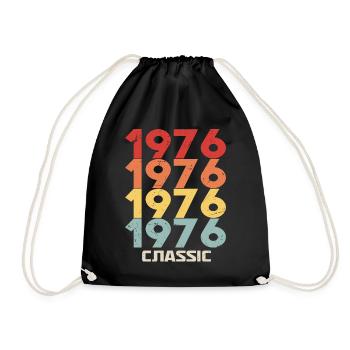 1976 Jubilé dans un style vintage classique 1976 - Sac de sport léger - noir - Devant