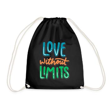 Love Without Limits - Drawstring Bag - black - Front