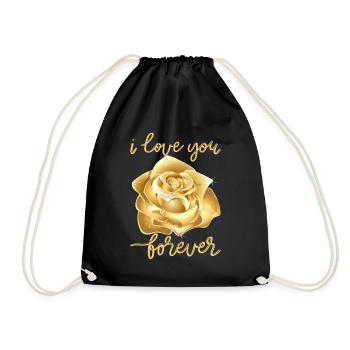 I Love You Forever - Drawstring Bag - black - Front