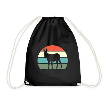 Donkeys - Drawstring Bag - black - Front