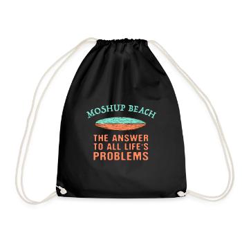 Moshup Beach répond à tous les problèmes de la vie - Sac de sport léger - noir - Devant