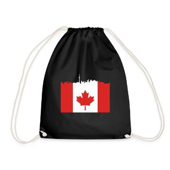 Skyline Maple Leaf Cadeau canadien - Sac de sport léger - noir - Devant