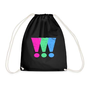 LGBT Rainbow Gay Pride Homo Lesbian Gay - Drawstring Bag - black - Front
