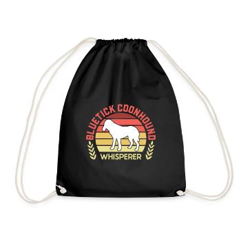 Bluetick Coonhound Gift Funny Saying - Drawstring Bag - black - Front