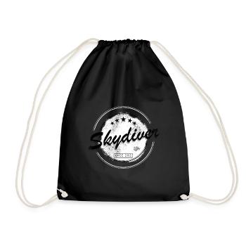 Skydiver since 2022 Geschenk Tandemsprung - Turnbeutel - Schwarz - Vorne