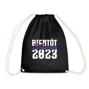 Cadeau Annonce grossesse bientôt Mamie 2023. - Sac de sport léger - noir - Devant