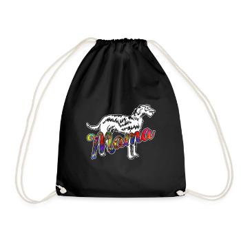 Irish Wolfhound Irish Wolfhound Mama - Drawstring Bag - black - Front