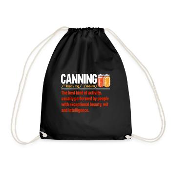 Mise en conserve, mise en conserve, mise en conserve, conservation des aliments - Sac de sport léger - noir - Devant