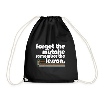 Oubliez l’erreur Souvenez-vous de l’enseignant de la leçon - Sac de sport léger - noir - Devant