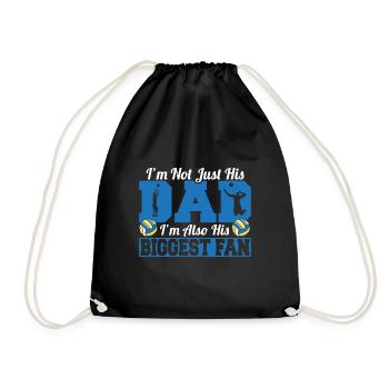 I'm His Dad I'm Also His Biggest Fan Father Volley - Drawstring Bag - black - Front