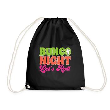 Bunco Dice Game - Drawstring Bag - black - Front