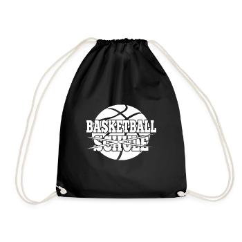 Idée cadeau de joueur de basket-ball au lieu de basket-ball scolaire - Sac de sport léger - noir - Devant