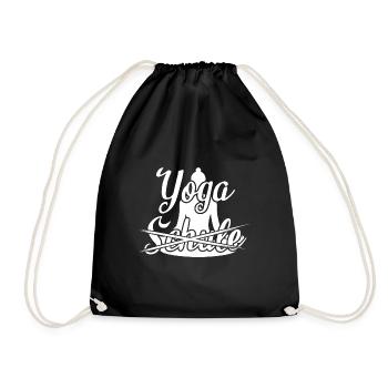 Yoga Statt Schule Yoginis Geschenkidee - Turnbeutel - Schwarz - Vorne