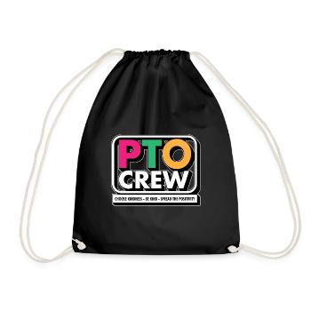 PTO Crew Parent Teacher Organization Team School - Turnbeutel - Schwarz - Vorne