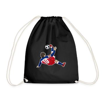 Costa Rica National Soccer Team I Football Costa - Drawstring Bag - black - Front