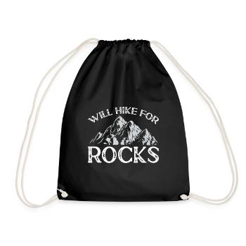 Rockhound Geology Rock Collecting Stone Collectors - Drawstring Bag - black - Front