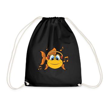 Goldfish Listening Music Kopfhörer Clef - Turnbeutel - Schwarz - Vorne