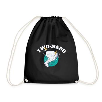 Twonado Two Nado 2 ans 2nd anniversaire Tornade - Sac de sport léger - noir - Devant