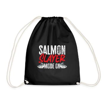 Pêche au saumon Pêcheur de saumon - Sac de sport léger - noir - Devant
