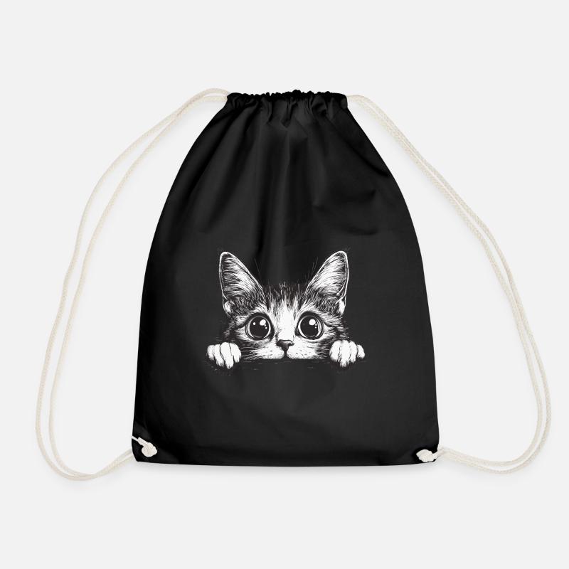 Katze - Turnbeutel - Schwarz
