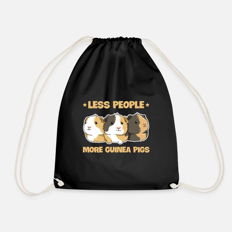Guinea pig saying for a guinea pig fan - Drawstring Bag - black
