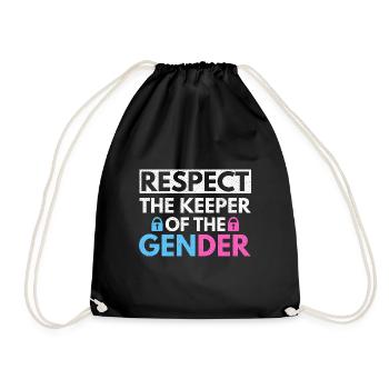 Gender Reveal Design für eine Gender-Hüterin - Turnbeutel - Schwarz - Vorne