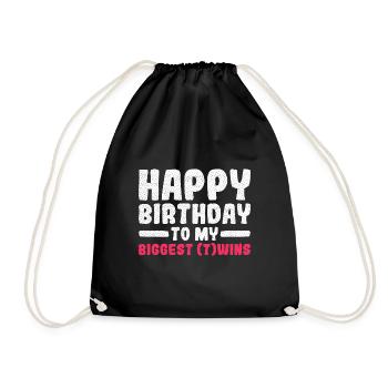 Herzlichen Glückwunsch zum Geburtstag an meine - Turnbeutel - Schwarz - Vorne
