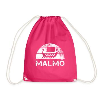 Wikinger Schiff Malmö Schweden Sverige Geschenk - Turnbeutel - Fuchsia - Vorne
