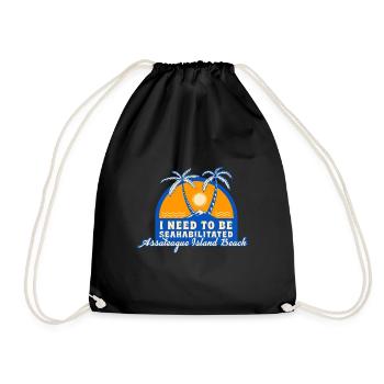 J’ai besoin d’être séahabilité sur l’île d’Assateague - Sac de sport léger - noir - Devant