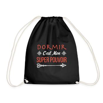 Dormir C'est Mon Super-Pouvoir - Sac de sport léger - noir - Devant