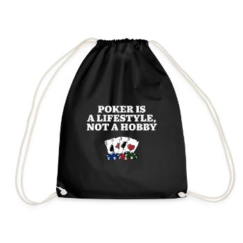 Poker is a Lifestyle Not a Hobby Poker Player - Turnbeutel - Schwarz - Vorne