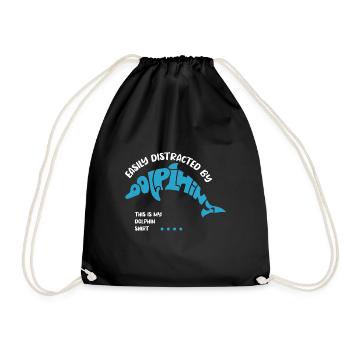 Sea Animal Ironic Zitat Cute Delfin Ocean - Turnbeutel - Schwarz - Vorne