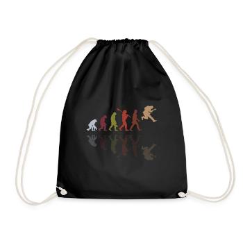 Human Evolution Guitar Band Retro Vintage - Sac de sport léger - noir - Devant