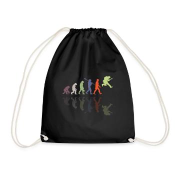 Human Evolution Guitar Band Retro Vintage - Sac de sport léger - noir - Devant