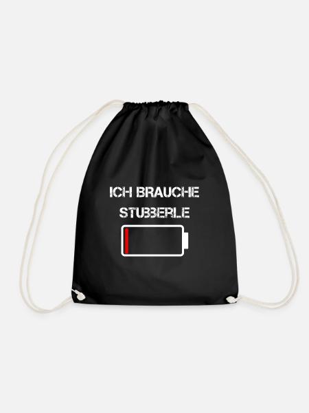 Sächsische Küche | Ich brauche Stubberle - Turnbeutel - Schwarz