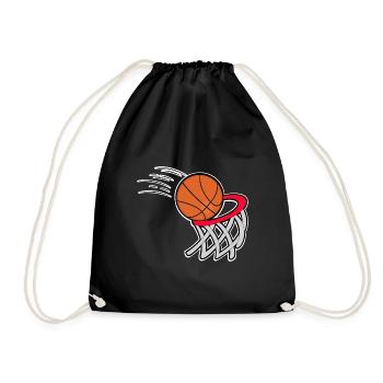 Basketball Basketballer - Turnbeutel - Schwarz - Vorne