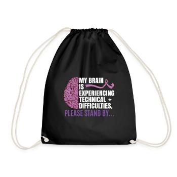 Epilepsy Awareness Designs for Men - Drawstring Bag - black - Front
