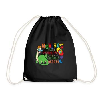 autism - Drawstring Bag - black - Front