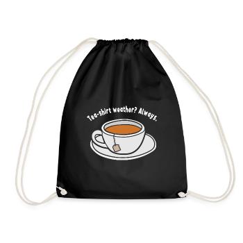 Tee Humor Teebeutel Teetrinker Lustiger Tee - Turnbeutel - Schwarz - Vorne