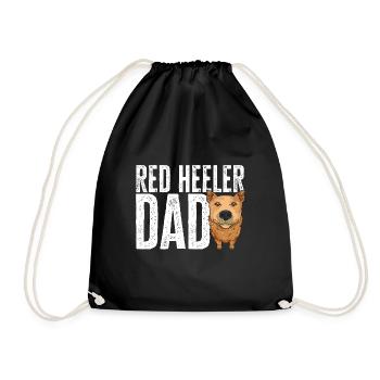 Australian Cattle Dog Red Blue Heeler - Drawstring Bag - black - Front