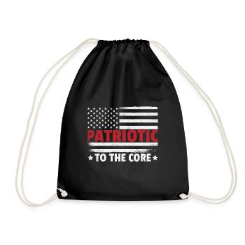 American Flag Patriotism - Drawstring Bag - black - Front